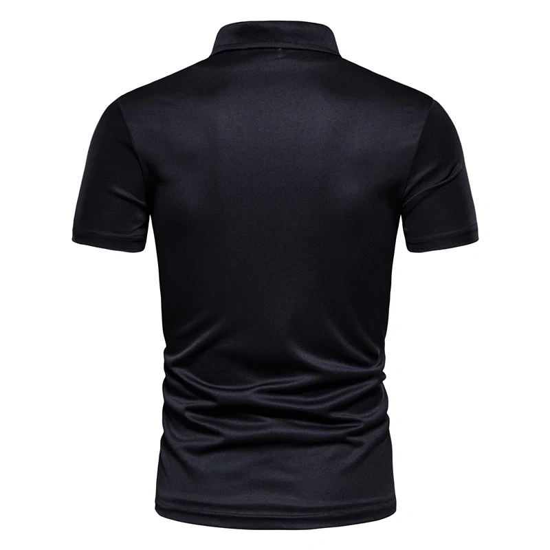 WSHIXDW Men\'s New Fashion Short Sleeve POLO Shirt 20% Cotton 80% Polyester