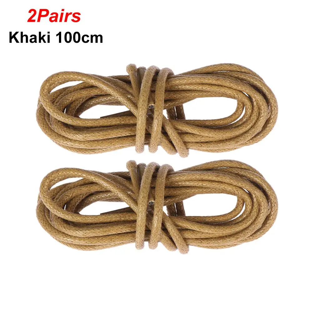 2 Pairs Shoes Accessories Sport Shoe Coloured Boots Laces Strings Leather Dress Shoes Shoe Laces Cord Round Waxed Shoelaces