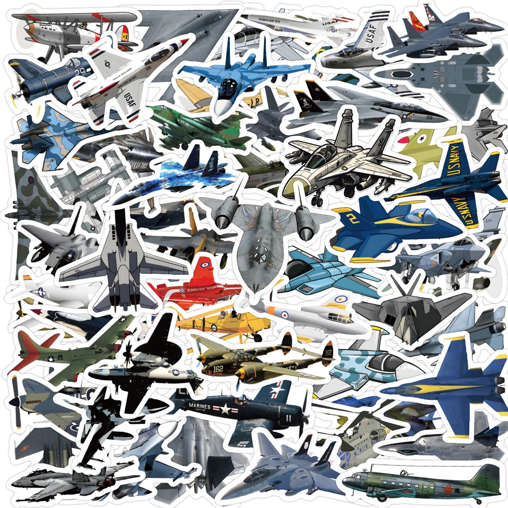 10/30/60PCS Military Fighter Equipment Graffiti Cartoon Sticker Laptop Computer Bicycle Skateboard Luggage Waterproof Sticker