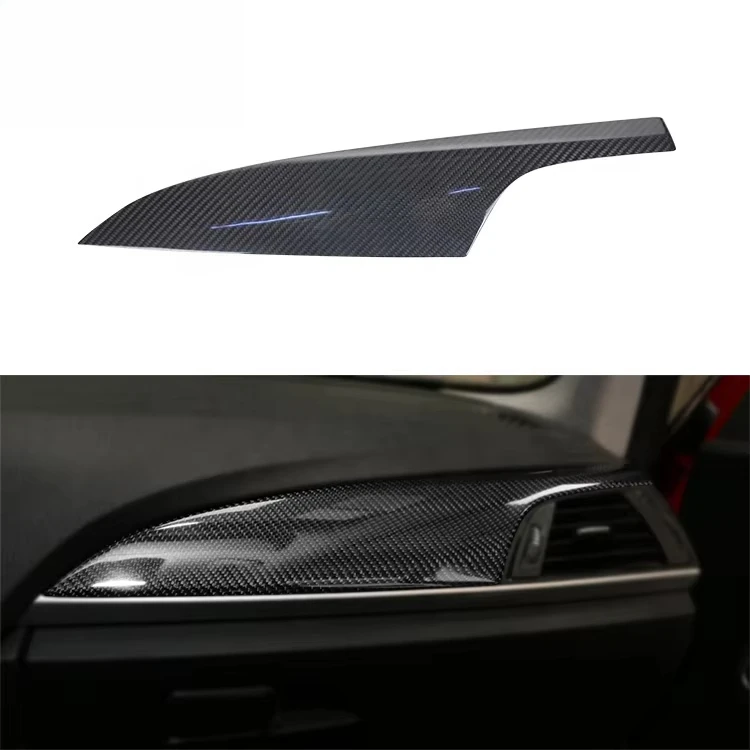 8pcs Interior Trims Car Interior Dashboard Cover Real Dry Carbon Fiber for 1 Series F20 2012-2016