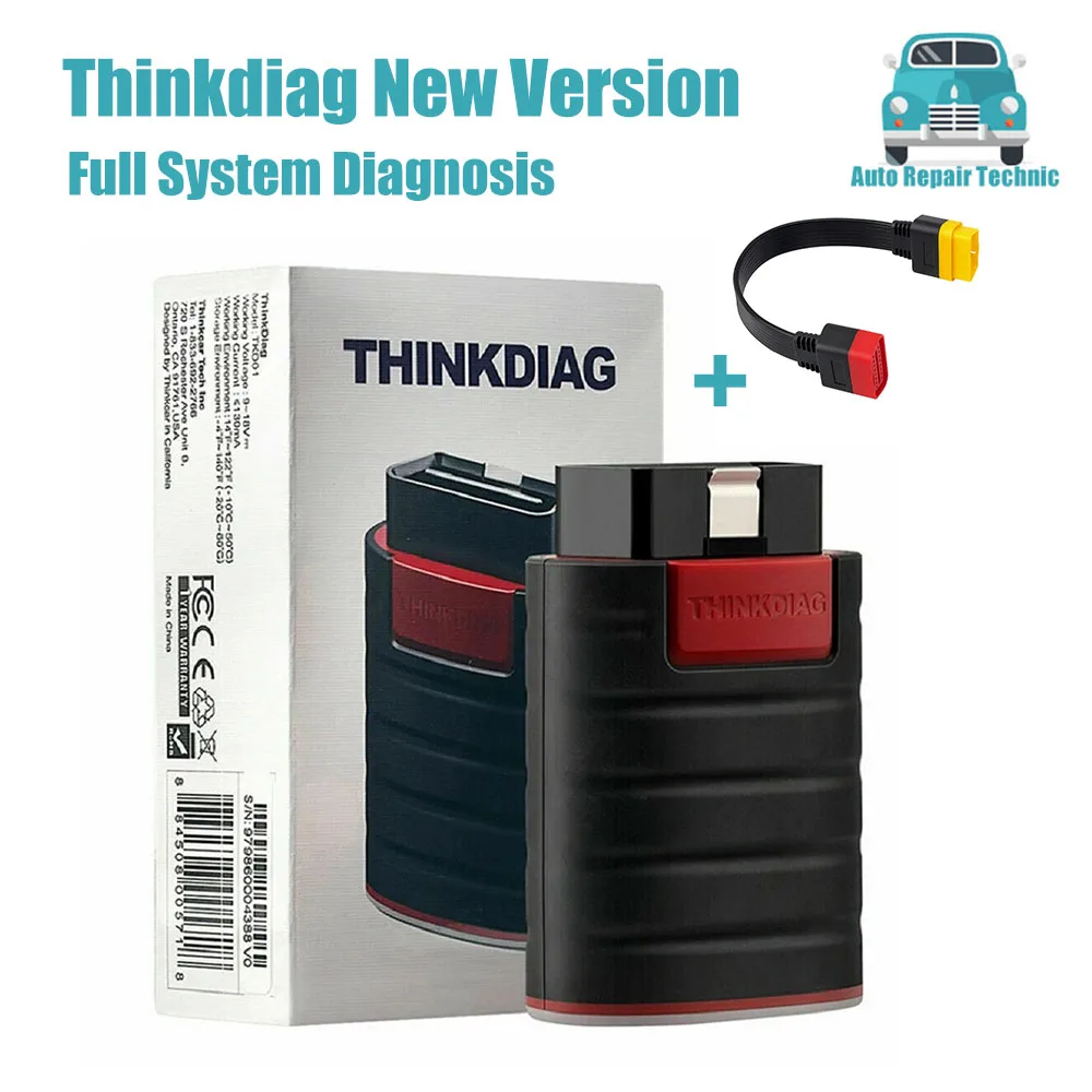 THINKCAR Thinkdiag New Version Automotive Full System Diagnosis Scanner Free One Year Original Software 16 Reset Functions