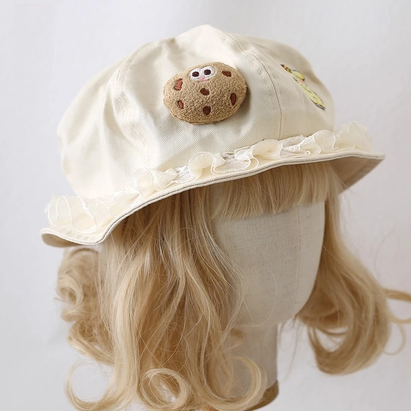オリジナル子供用楽しいy2kスパイシーガールハットキュートなプリン犬ベレー帽ペインターハット秋冬スタイル顔出し小さめ雲帽子