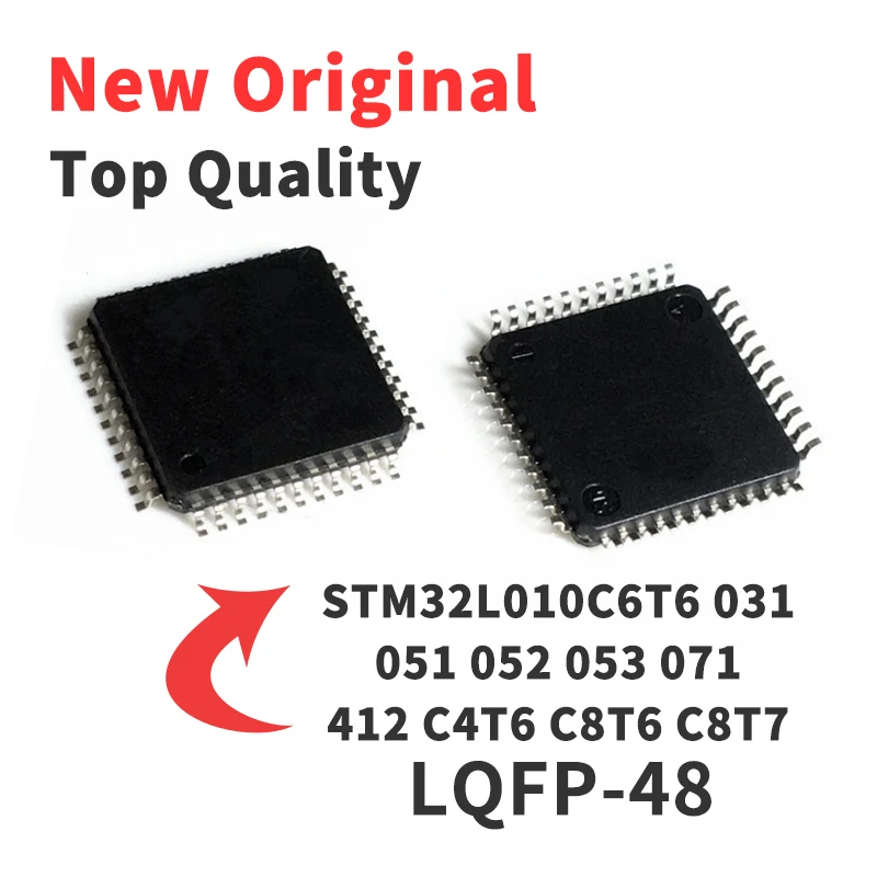 1 Piece STM32L010C6T6 STM32L031 STM32L051 STM32L052 STM32L053 STM32L071 STM32L412C4T6 STM32L412C8T6 STM32L412C8T7 LQFP-48