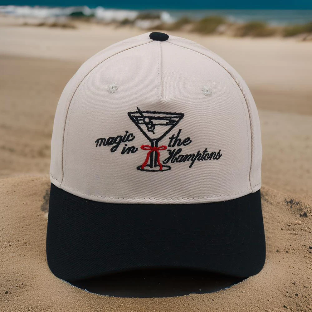 Magic in The Hamptons Trucker Hat Embroidery  Cocktail Baseball Cap Summer Beach Woman Cap Adjustable Buckle