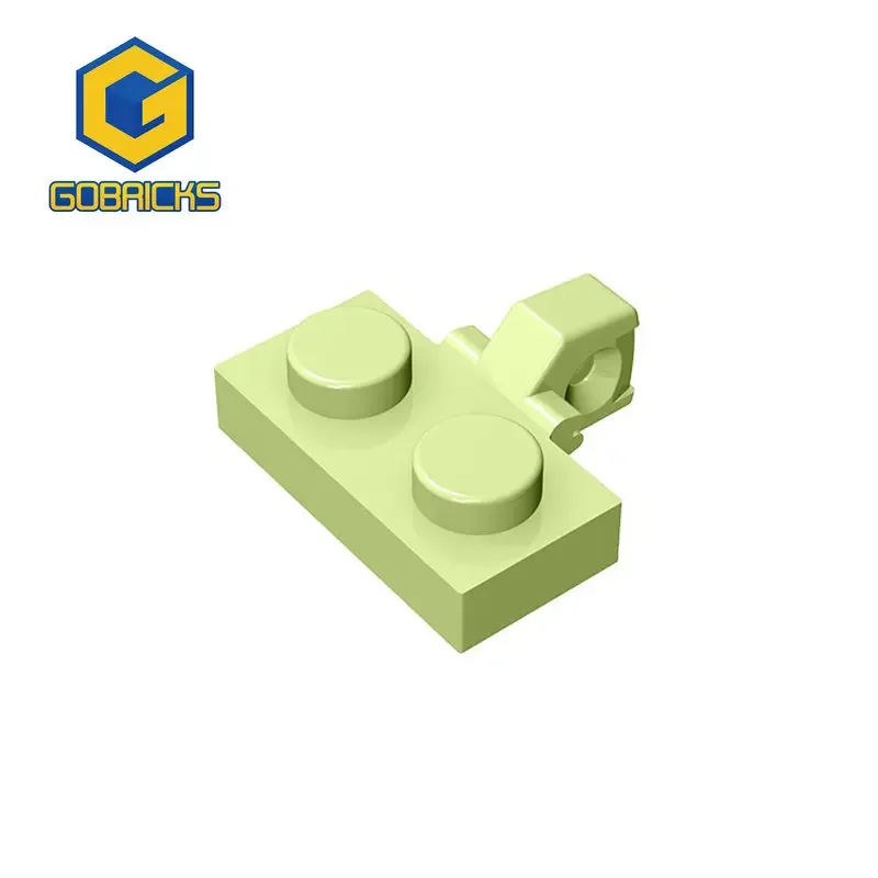 Gobricks 1 Pcs MOC Hinge Plate 1 x 2 without Groove Bricks Compatible With 44567 Model Building Blocks Parts Kids Assembles Toys