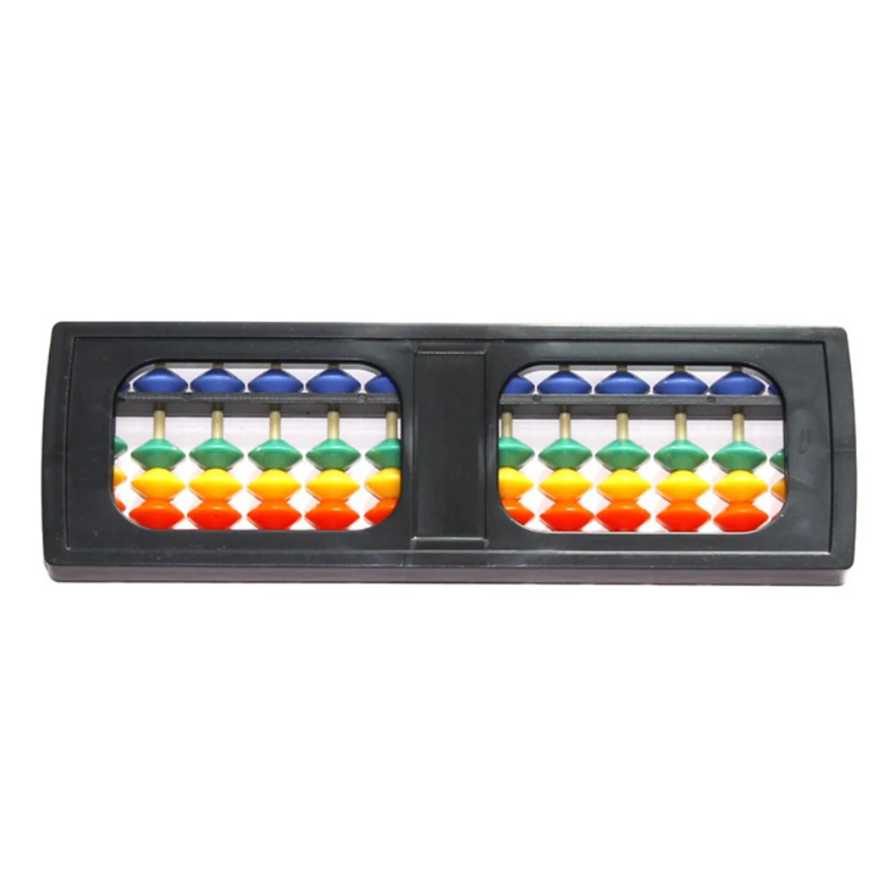 3 Stücke Kunststoff Abacus Braune Perlen Langlebige 13-stellige Stangen Arithmetik Abacus Pädagogisches Zählwerkzeug Kinder Mathematik Lernen