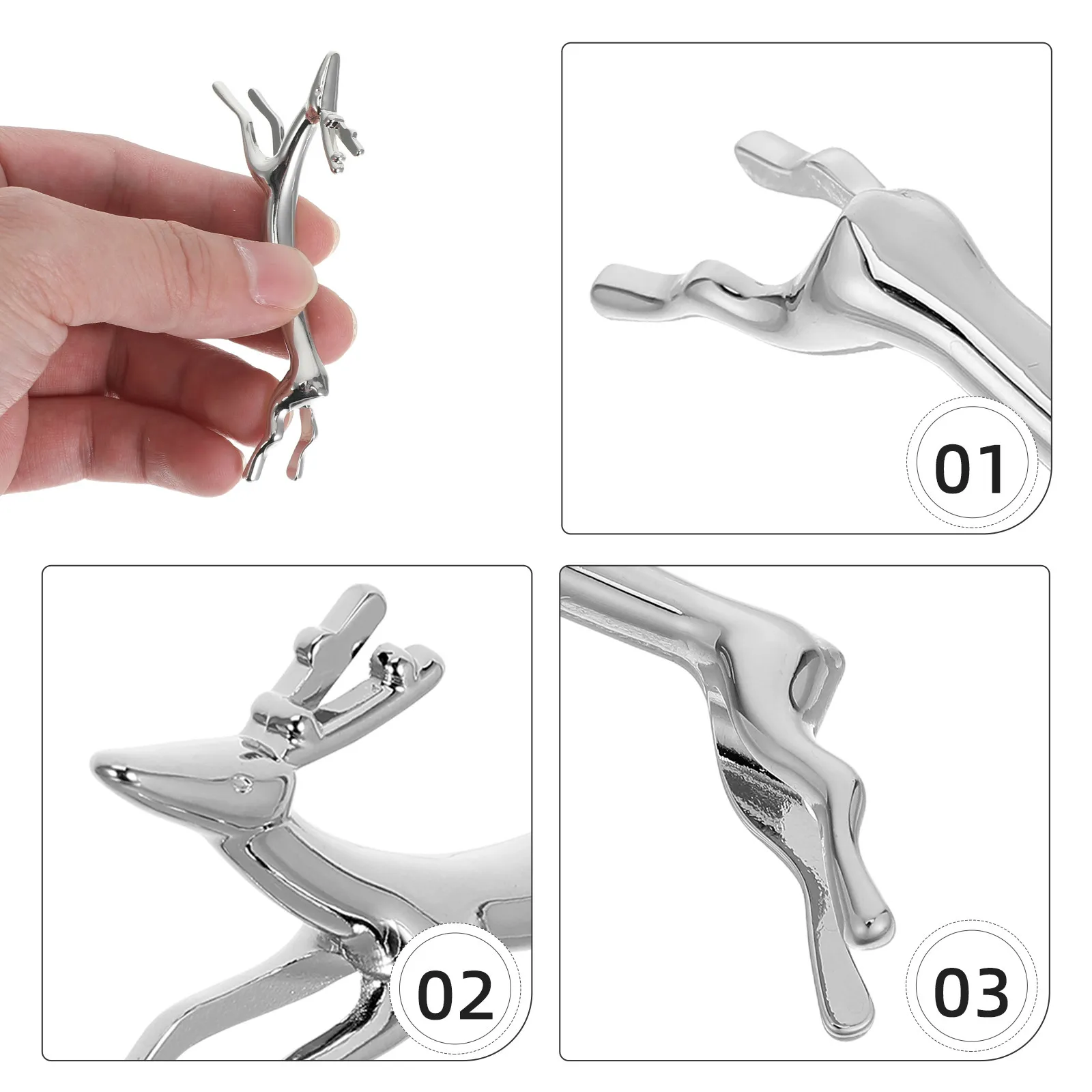Zinc Alloy Deer Design Chopsticks Rest Stand Holder for Spoon Fork Tableware Keeps Utensils Clean Hygienic Home Celebration