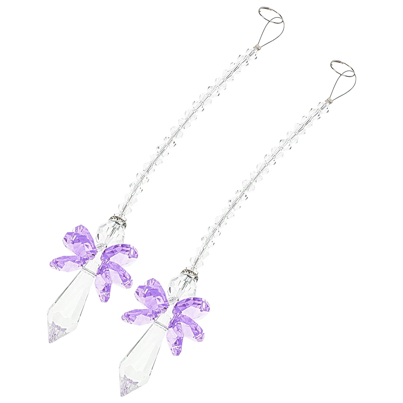

2 Pcs Crystal Lamp Hanging Decoration Iridescent Mason Balcony Pendant Car Decor Light Crystal Sun Catchers Garden nament