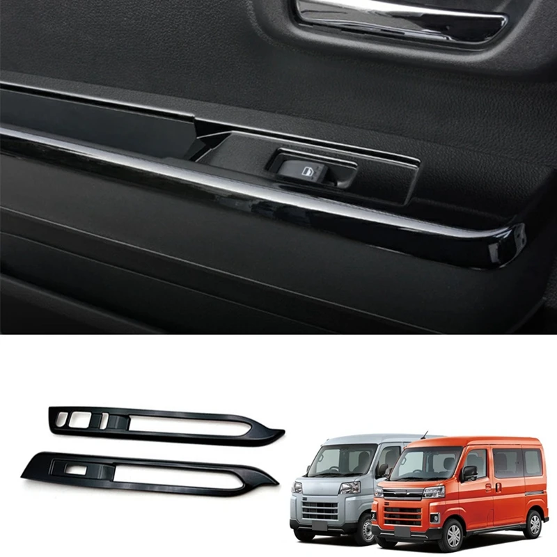 Car Window Glass Lift Button Switch Cover Trim Door Armrest Panel For Daihatsu ATRAI HIJET CARGO 2022+ RHD