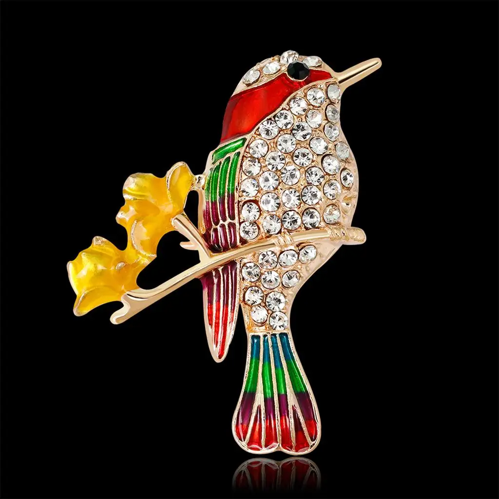 2-6pack Rhinestones Crystal Bird Brooch Pendant Brooch Pin Fashion