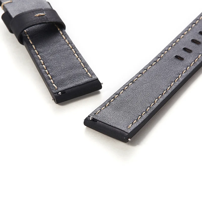 UTHAI G37 Geniune High End Vintage Waterproof Calfskin Strap 20 22 24mm Strap for Samsung Watch Strap for Huawei Watch watchband