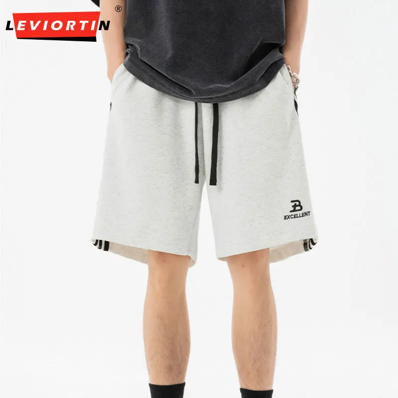 

Мужские летние молодежные модные ретро винтажные потертые дизайнерские спортивные свободные дышащие повседневные универсальные брюки «пять четвертей»