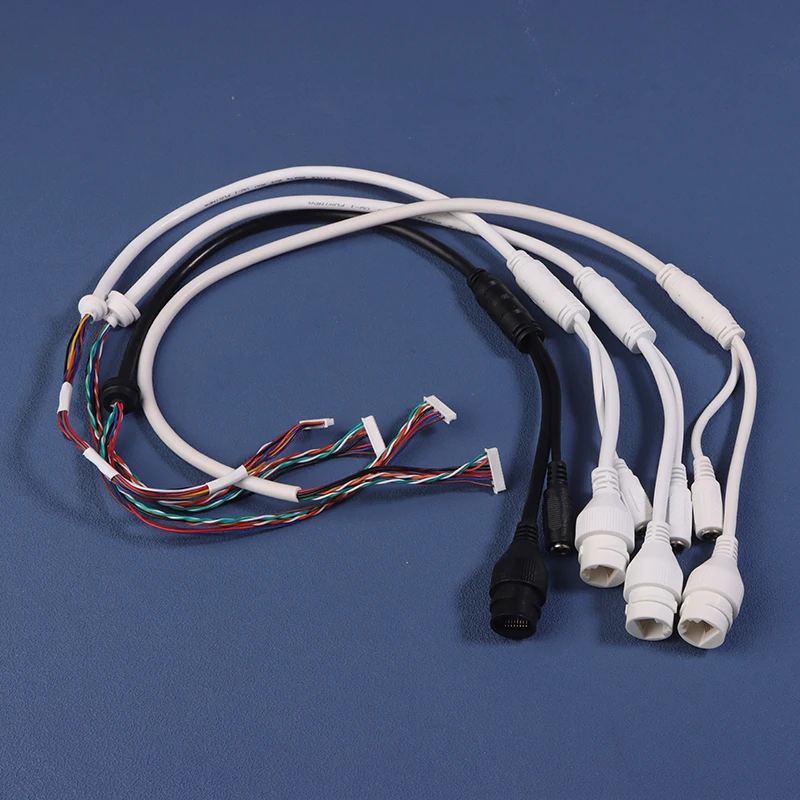 Câble de connecteur de fil d'alimentation femelle cc, Port réseau POE 12 broches 8/10 cœurs pour caméra dôme IP, câble de surveillance IP