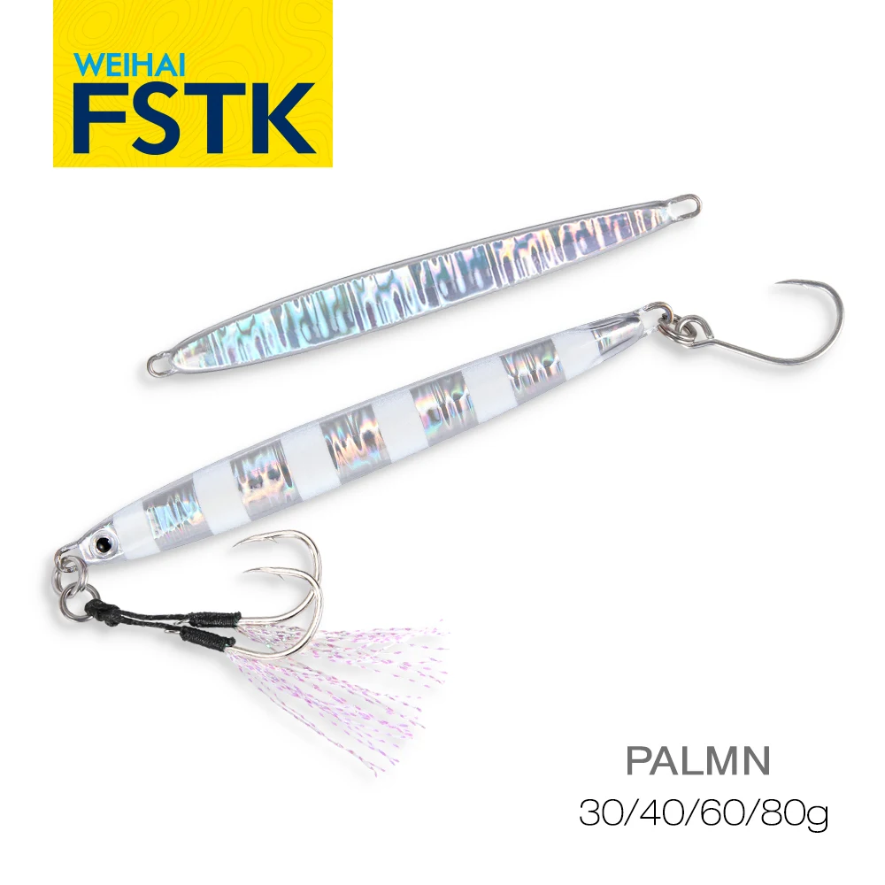 Weihai Fstk Super Slanke Lange Metalen Gietmal 20G 30G Wal Gegoten Jigging Lepel Visaas Kunstaas