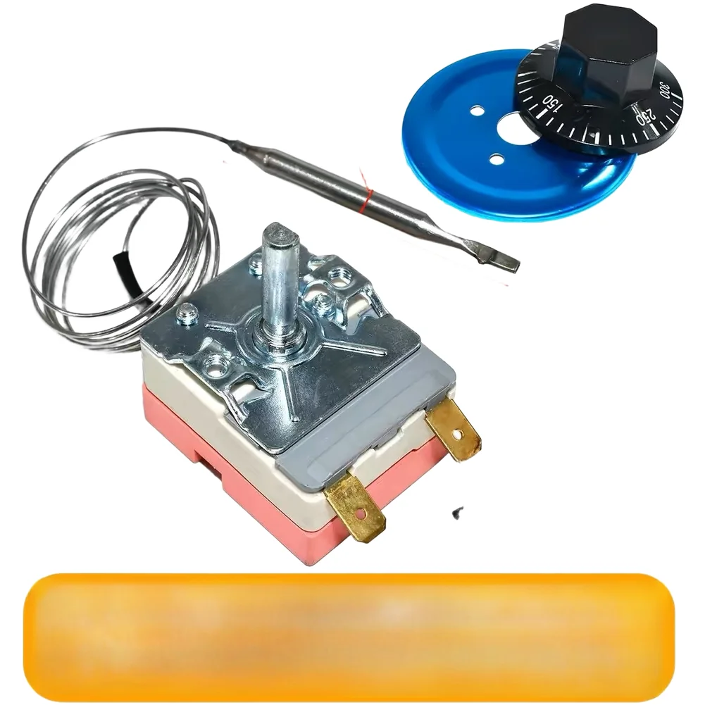Adjustable Thermostat Switch for Electric Water Heater 30-300 Degree Celsius Range Red 14x7x7cm 40cm Wire Length