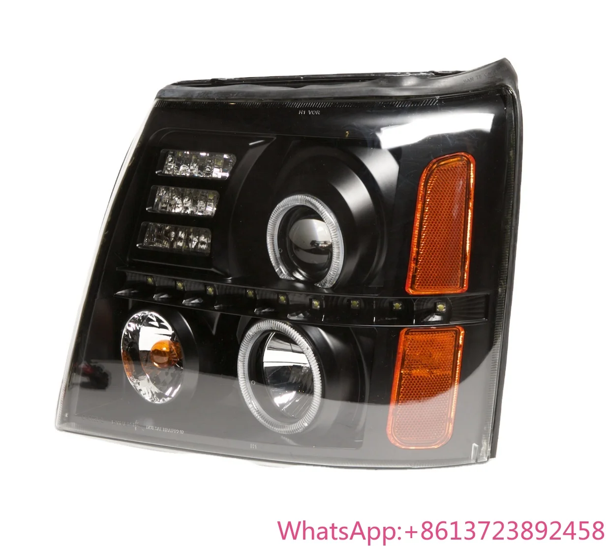 

Hot-selling Front light Halo Projector Headlights w/ SMD LED Light Strip FOR 2002-2006 Cadillac Escalade Dual (Black/Clear)