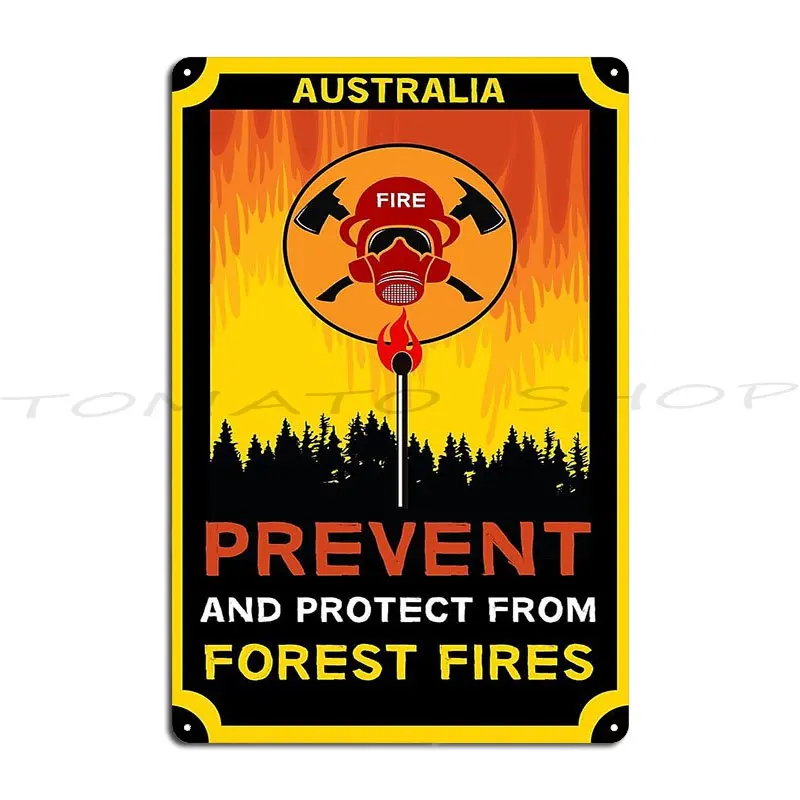 Fire Prevention Awareness Forest Fire Metal Plaque Poster Wall Mural Bar Create Club Designer Tin Sign Poster