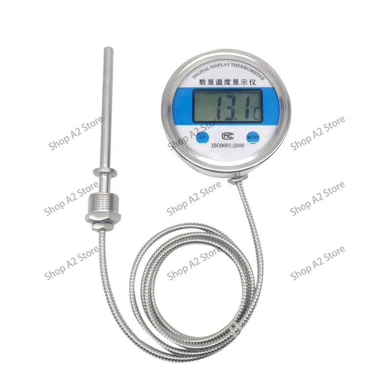 Digital bimetal thermometer digital display industrial temperature strap probe high precision wst411 reactor water thermometer