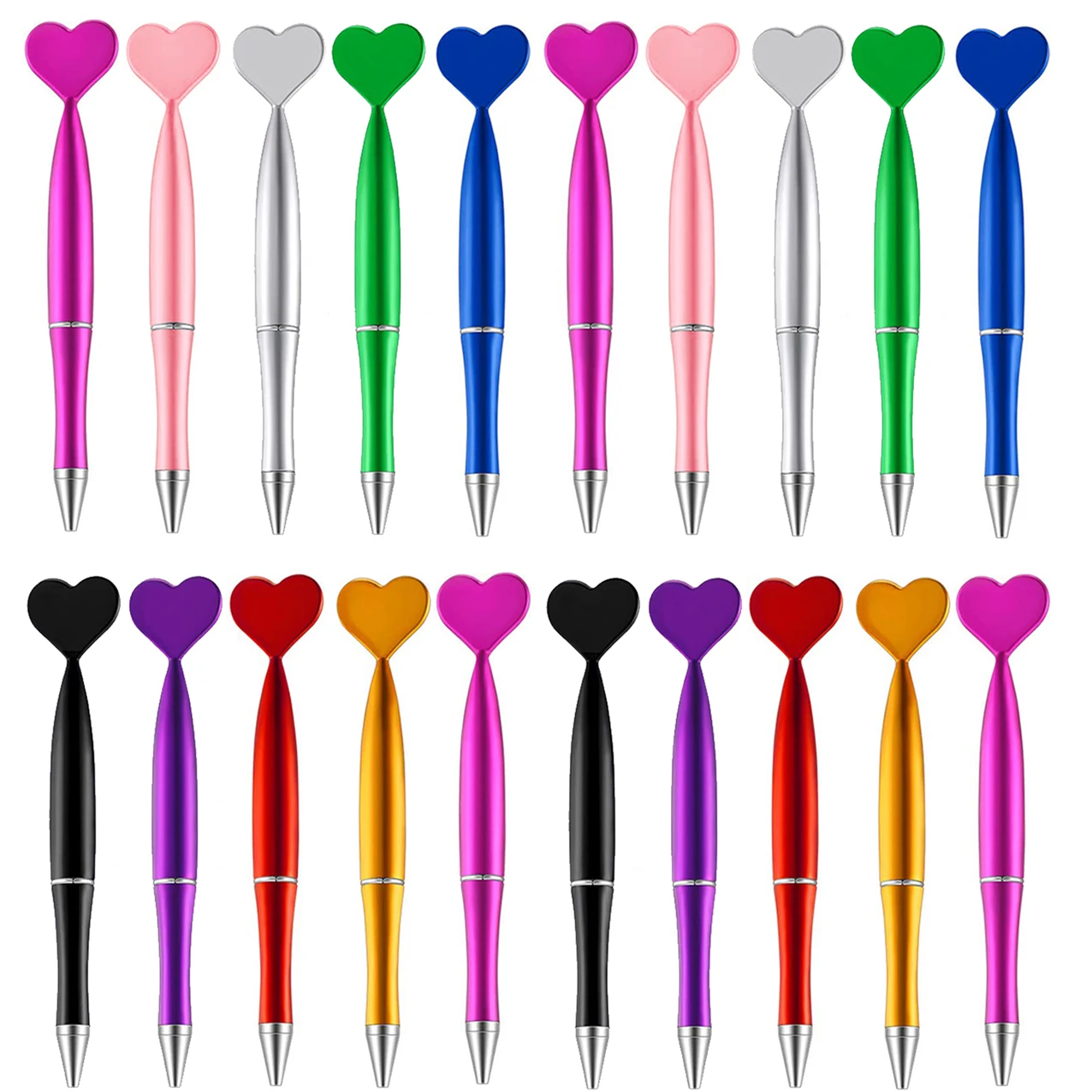 

30Pcs Heart Shaped Pens Heart Ballpoint for Valentine's Day for Child Women Coworkers Great Party Supplies