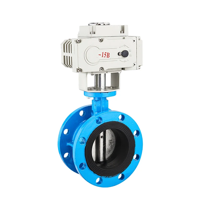 Dn150 Seat Carbon steel Motorized Butterfly Valve Exhaust Water Flow Control Flanged Electrical Butterfly Valve