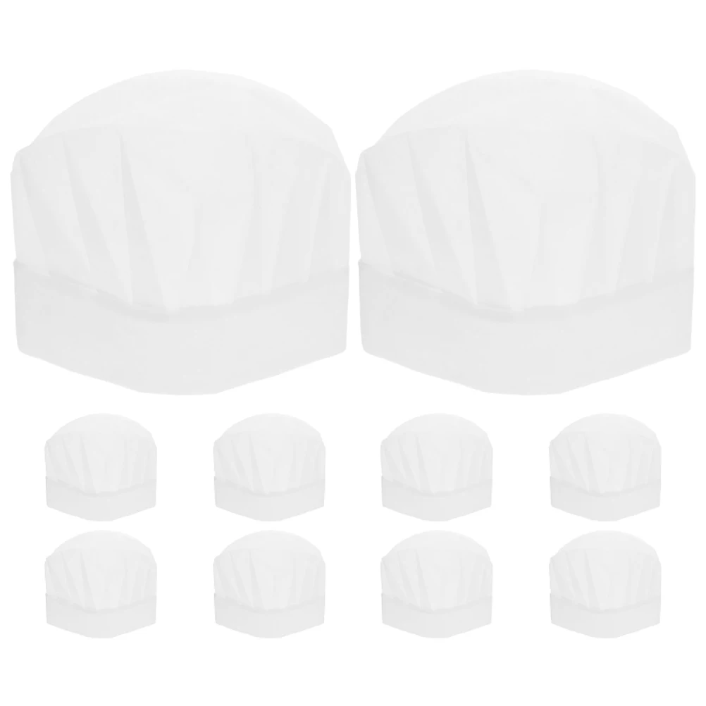 10pcs Disposable Kitchen Work Cap For Kids' Cooking And Baking Activities Children Baking Cap Pastry Bakery Hat Easy to Wear