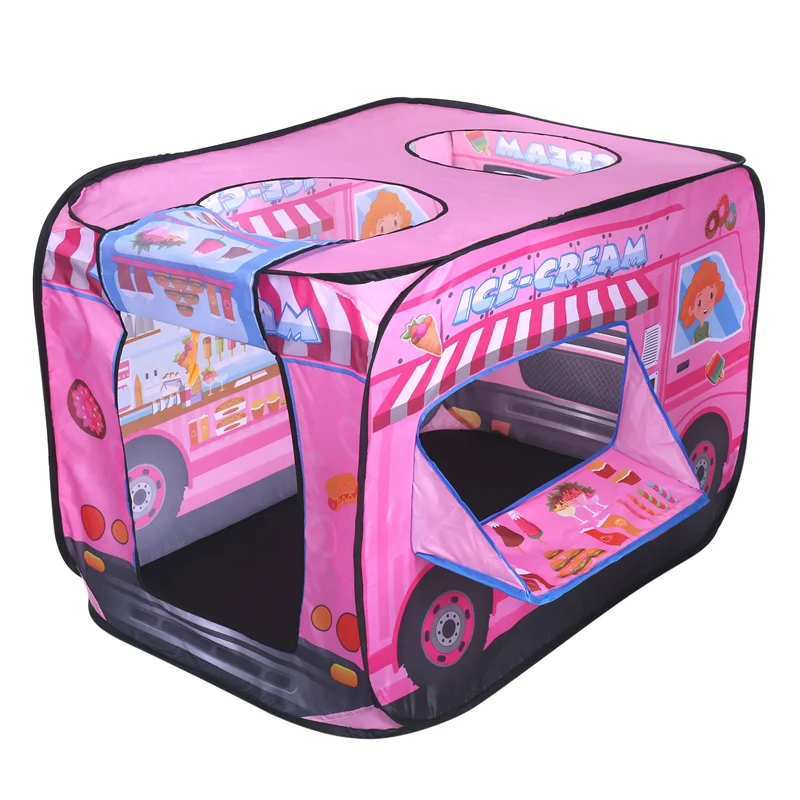 

Детская игровая палатка CYGJ-Ice Cream Truck — складной игровой домик для дома и улицы для малышей, мальчиков и девочек