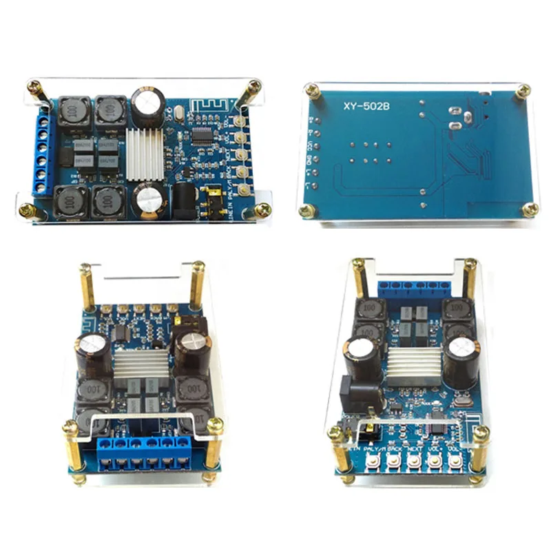 1/2/3/5/10Pcs XY-502B Bluetooth Digital Power Amplifier Board Dual-Channel 50W * 2 Audio Amplifier Board With No POP Sound