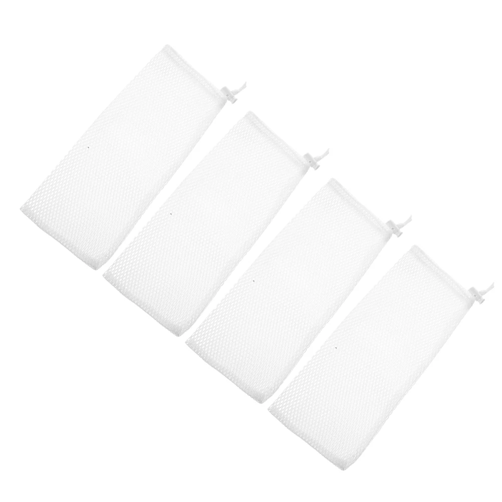

4pcs Bird Bag White Polyester Mesh Sock Feeder Garden Yard Wild Finch Supply Kit Outdoor Pet Garden Bird Feeding Kits Tool
