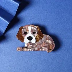 handmade fashion acrylic animal brooch dog cartoon clothing bag accessories