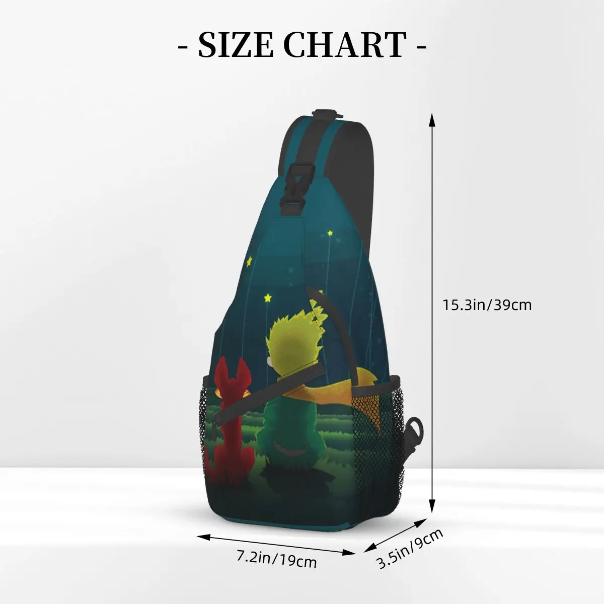 The Little Prince Crossbody Sling Bags Fashion Chest Bag France Rose Fox Shoulder Backpack Daypack Hiking Outdoor Travel Satchel