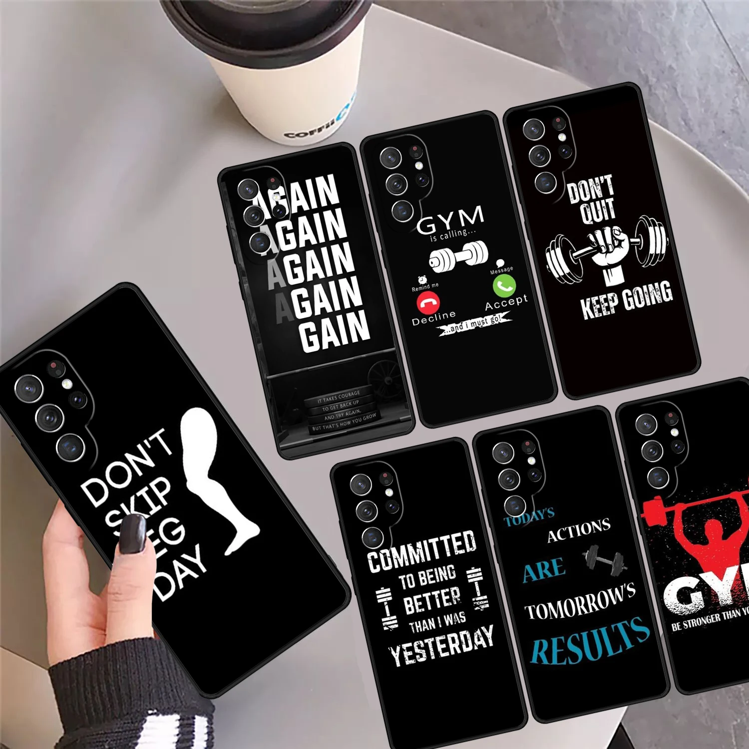 

Чехол для телефона Workout Motivation Fitness Gym для Samsung Galaxy S24 S25 Ultra S23 S22 Plus S21fe Lite S20 Note 10 20 Pro