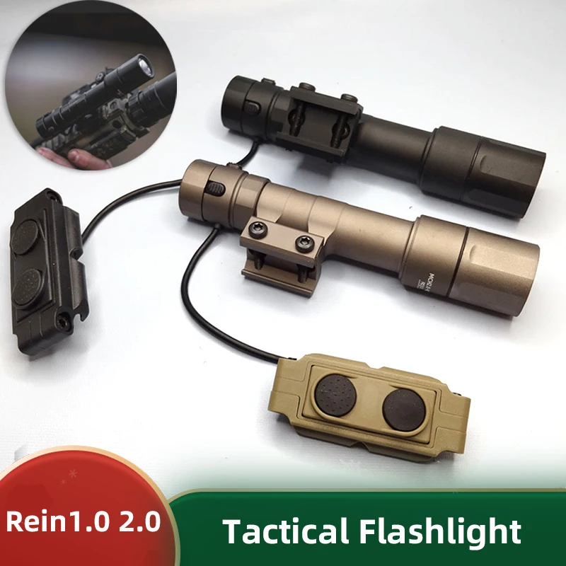 New Cloud Defensive REIN 1.0 REIN 2.0 FlashlightHigh Lumen1300 With Dual function switches Tactical Hunting flashlight