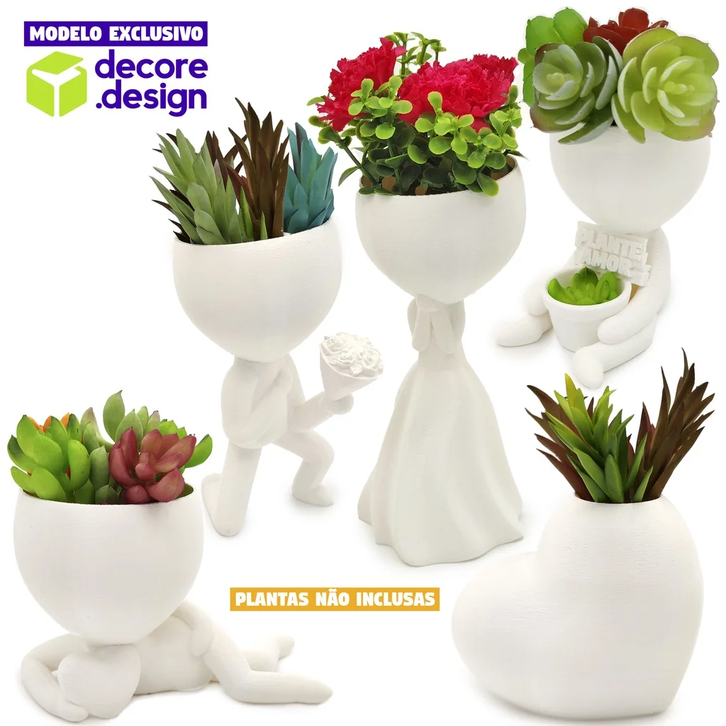 Robert Plant Bob - Kit Succulent Vases With 5 Succulent Vases-KIT 3-EXCLUSIVE DECORE DESIGN