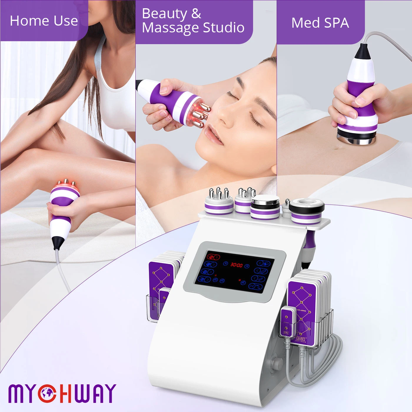 Máquina de adelgazamiento de cavitación 6 en 1, herramienta multifuncional para el cuidado de la piel, Lifting Facial corporal, quemador de grasa