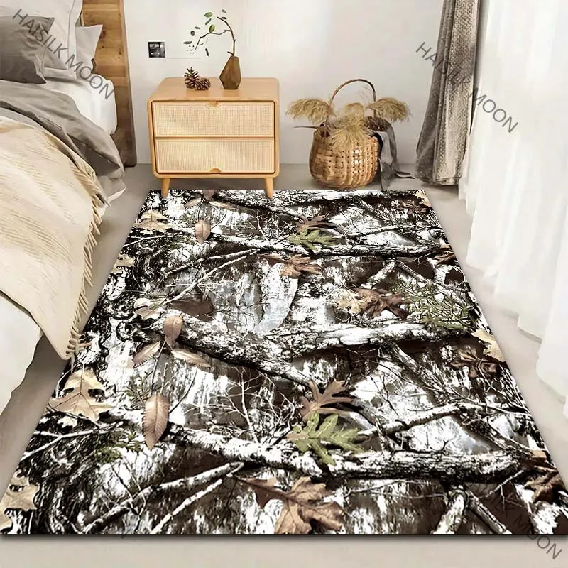 New product! Leaf camouflage Pattern Carpet for Living Room Bedroom Sofa Home Decor Non-slip Floor Mat Large Size Multi Size