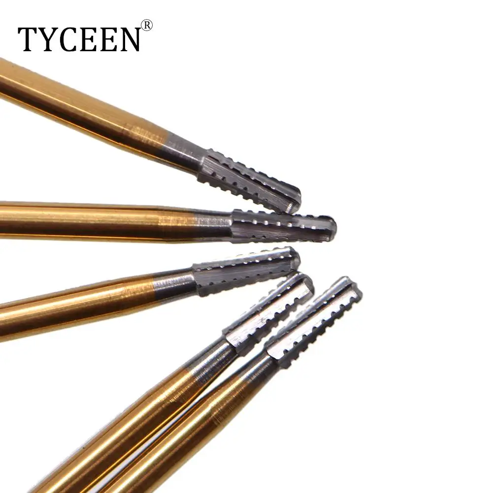 

10pcs/box Dental Broken Crown Needle for break crown Endodontic Gold Plated Handle High Speed Dental Drill Dentist Tools 1958#