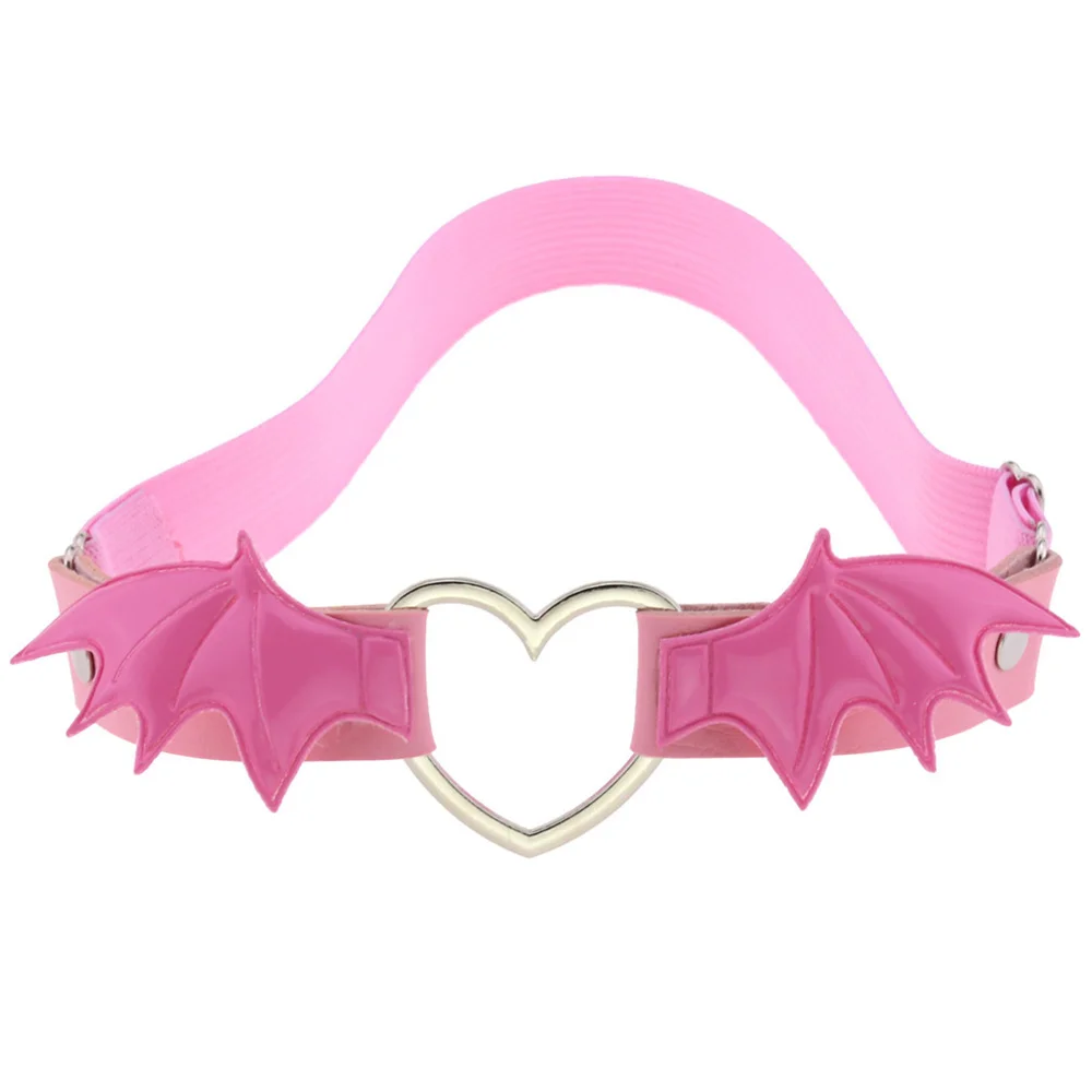 Sexy Girl Goth Heart Bat Thigh Garter Belts Leather Black Punk Leg Ring Loop Strap Gothic Accessories Harness Suspender