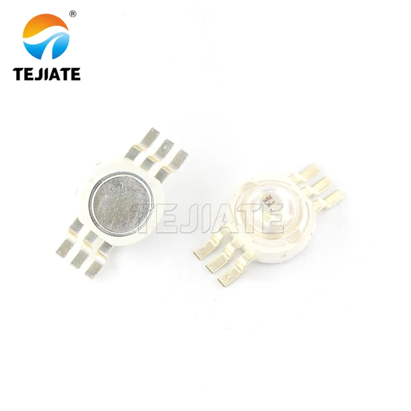 Perles de lampe LED SMD haute puissance, lumière colorée RVB à six broches, support en cuivre, 3 W, haute luminosité