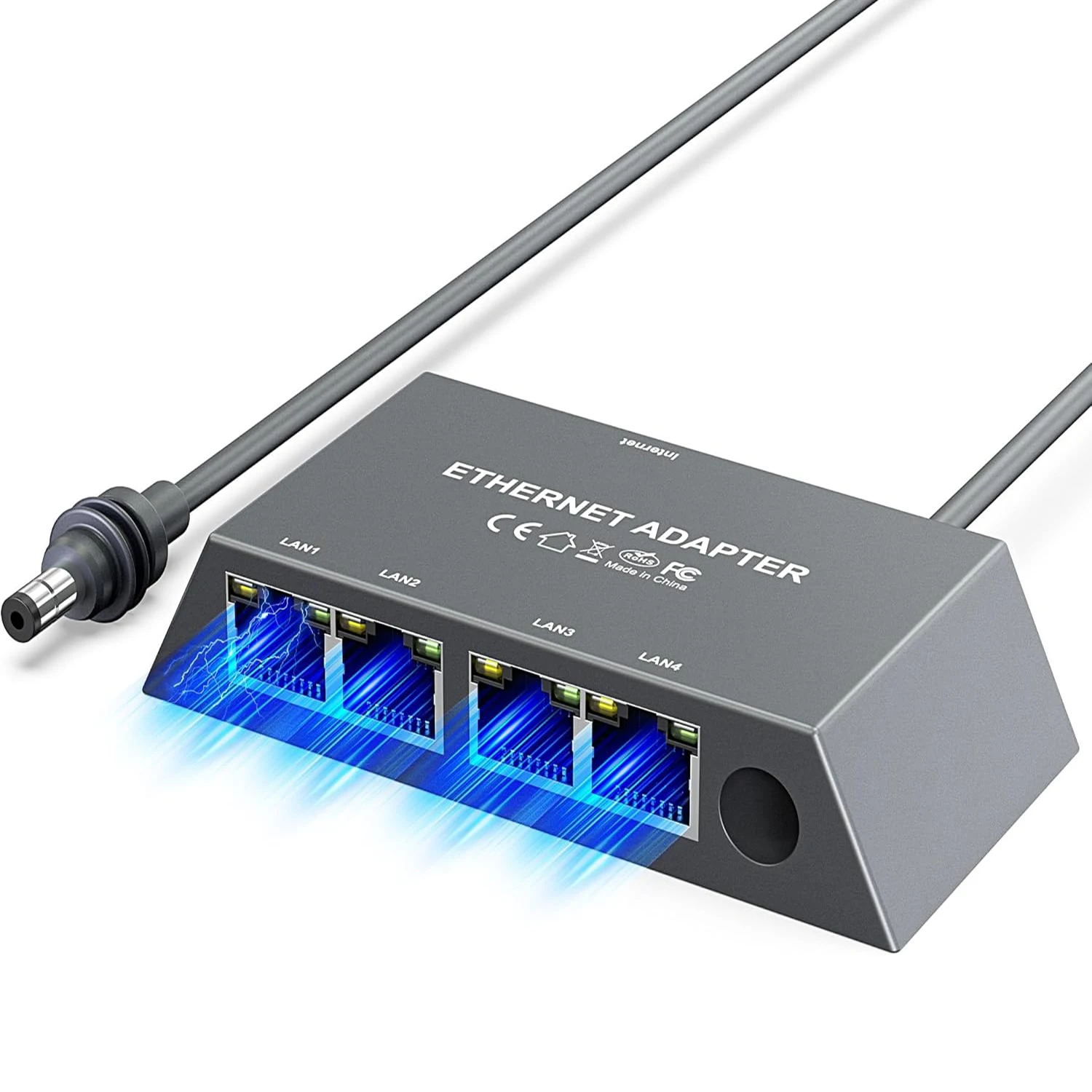 Multi Ports Starlink Gen 3/ Starlink Mini Ethernet Adapter for Wired External Network, 4 Ports Starlink Ethernet Adapter 1 to 4