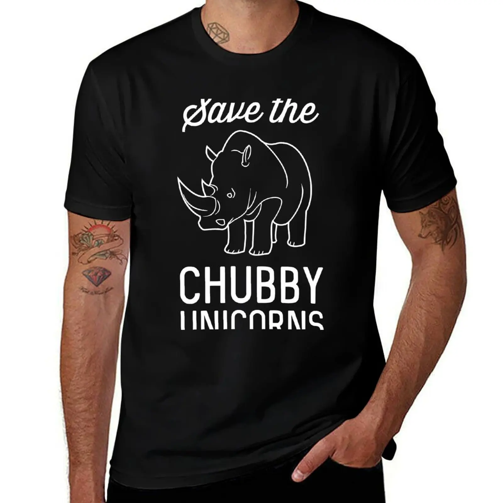 Save the Chubby Unicorns T-Shirt t shirts for man graphic vintage T-Shirt