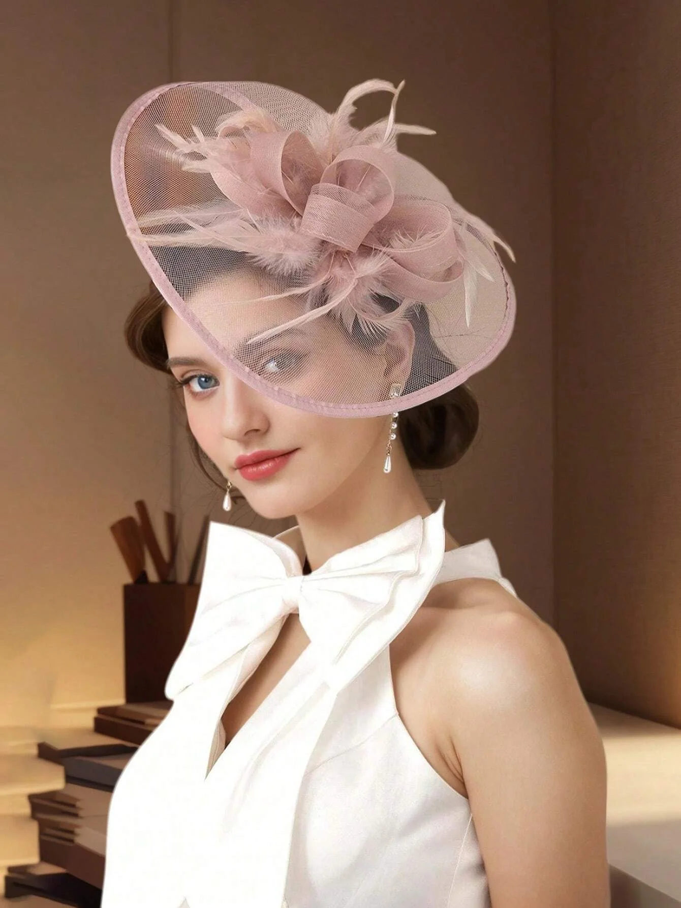 1 PC Fascinators Hats For Women Flower Tea Party Hats For Women Fascinator Headband And Clip Kentucky Derby Hats For Women Valen