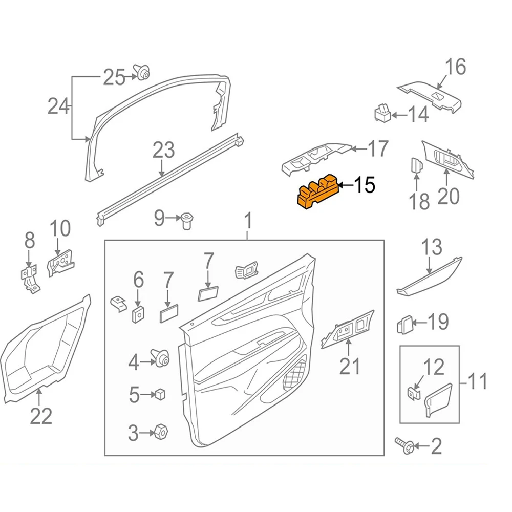 DP5Z-14529-BA For Ford Fusion Lincoln MKC MKZ 2015 2016 2017 2018 2019 Power Master Window Control Switch Lifter Button Parts