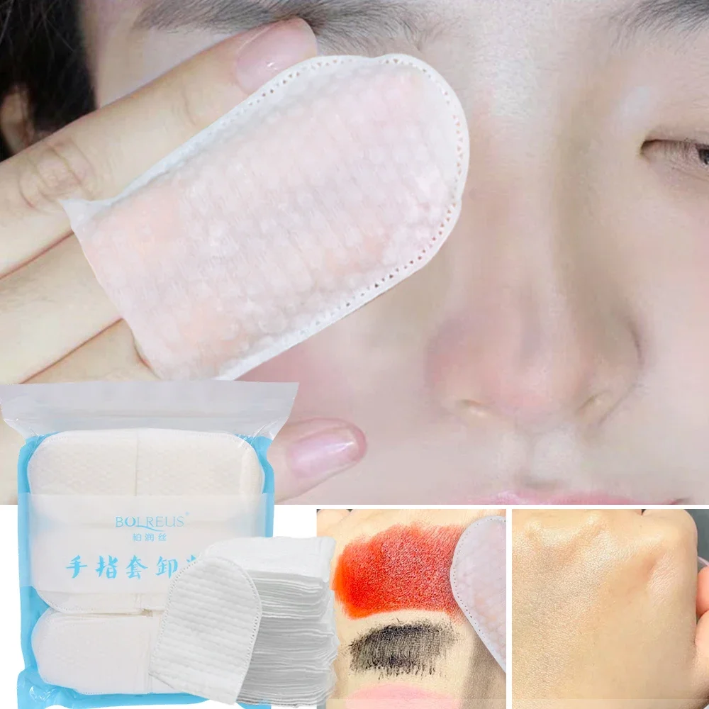 240PCS Disposable Face Puff Cotton Pads Makeup Remover Pads U-Shaped Soft Cosmetic Wipes Nail Cleaning Cotton Pads Makeup Cotton