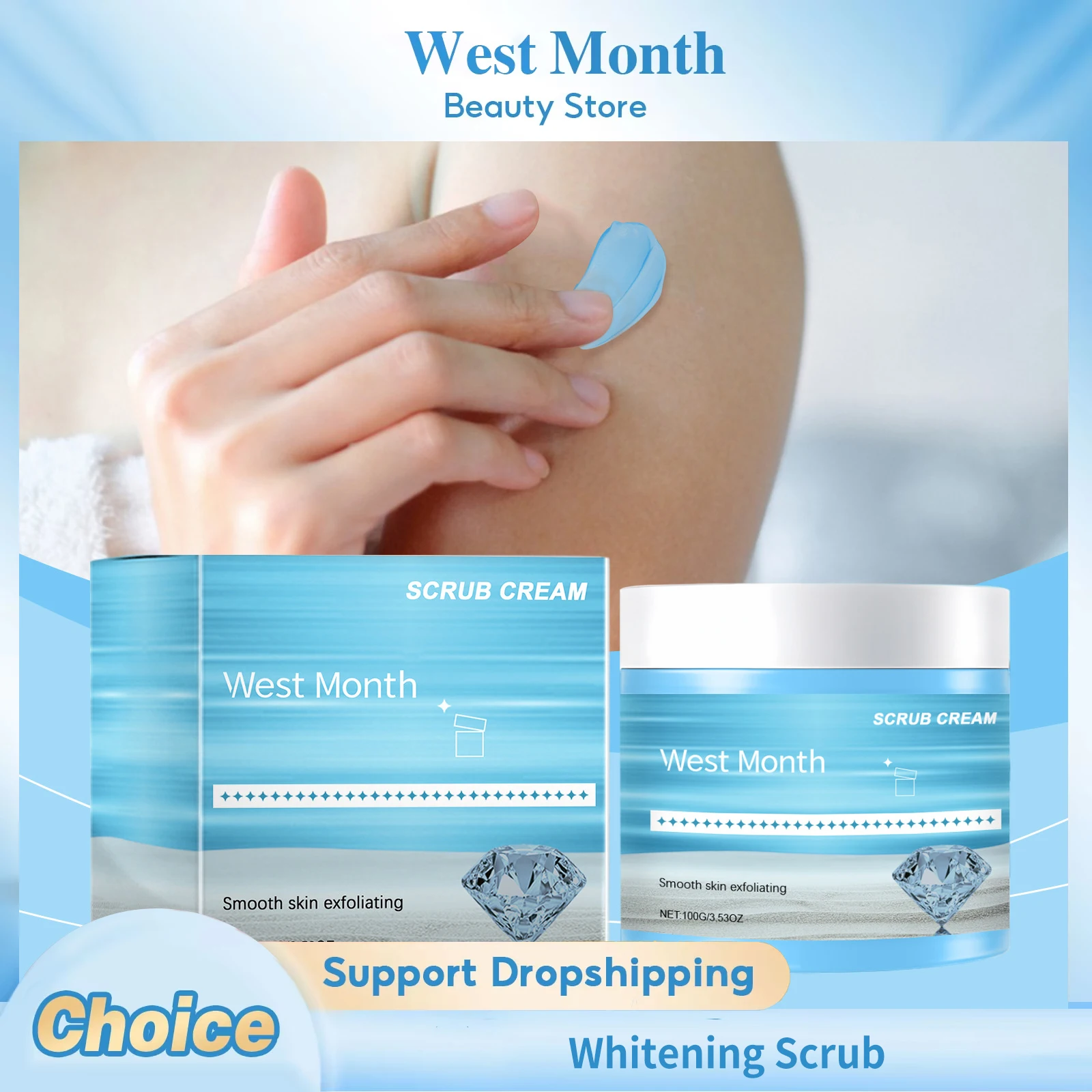 

Whitening Scrub Removes Old Dead Skin Restore Skin Smoothness Gentle Exfoliating Long Lasting Moisturizing Deep Cleansing Scrub