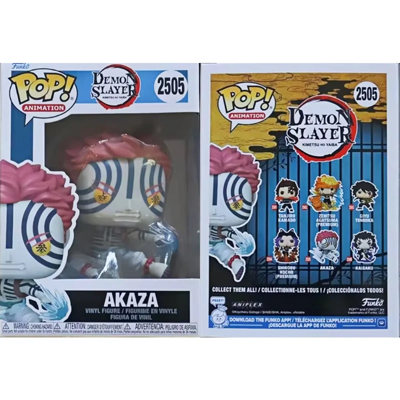 Funko Pop Animation Demon Slayer #2505 Akaza Vinyl Collectible Figure Anime Character Statue Desk Decoration Gift for Fans