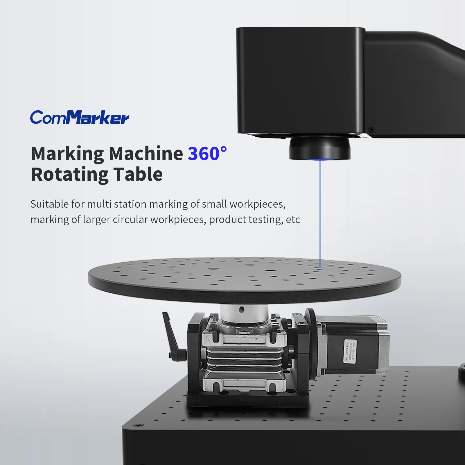 

D300 Round Wheel Rotary Axis Fiber Laser Engraving Marking Machine Rotary Worktable Diameter 300mm Working Area Rotry Device