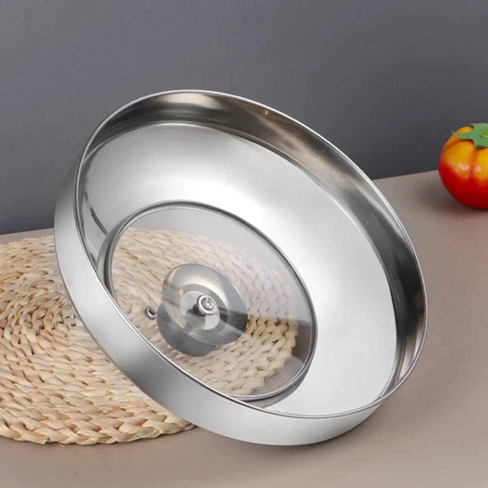 

Stainless Steel Pot Lid Universal Cover for Steam Pot Frying Pan Wok Kitchen Lid Handle Pan Cover Pans and Skillets