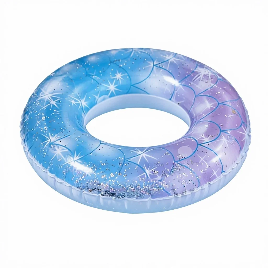 eco-friendly-pvc-mermaid-tail-design-adult-sized-smooth-inner-ring-fashionable-glitter-anti-leak-inflatable-swimming-water-toys