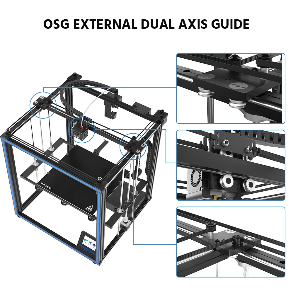 Imagem -04 - Tronxy X5sa 400 Pro Fdm Impressora 3d Kit de Impressão de Alta Precisão Tela Sensível ao Toque Atualizado Tamanho Grande Tamanho 400x400x400