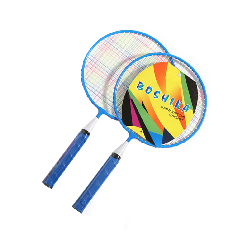 

1 комплект ракеток для бадминтона, тренировка для начинающих, спорт на открытом воздухе, игрушки для отдыха, набор для бадминтона для игр на открытом воздухе (1 комплект синей ракетки, 3 плохих